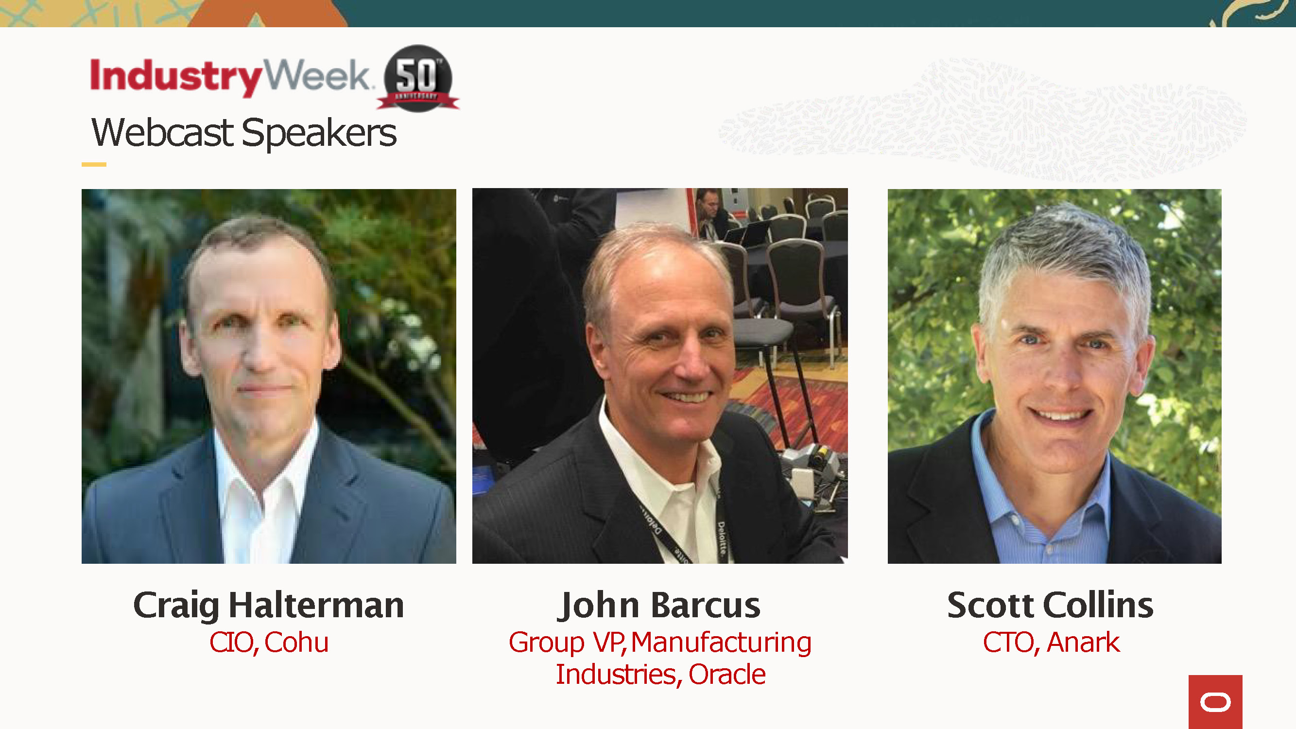 Anark Oracle Cohu IndustryWeek Webinar Sept2020