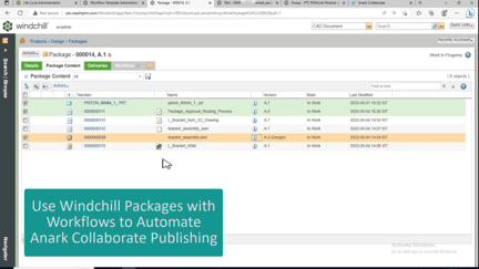 Anark Publish automation with Windchill Packages Image