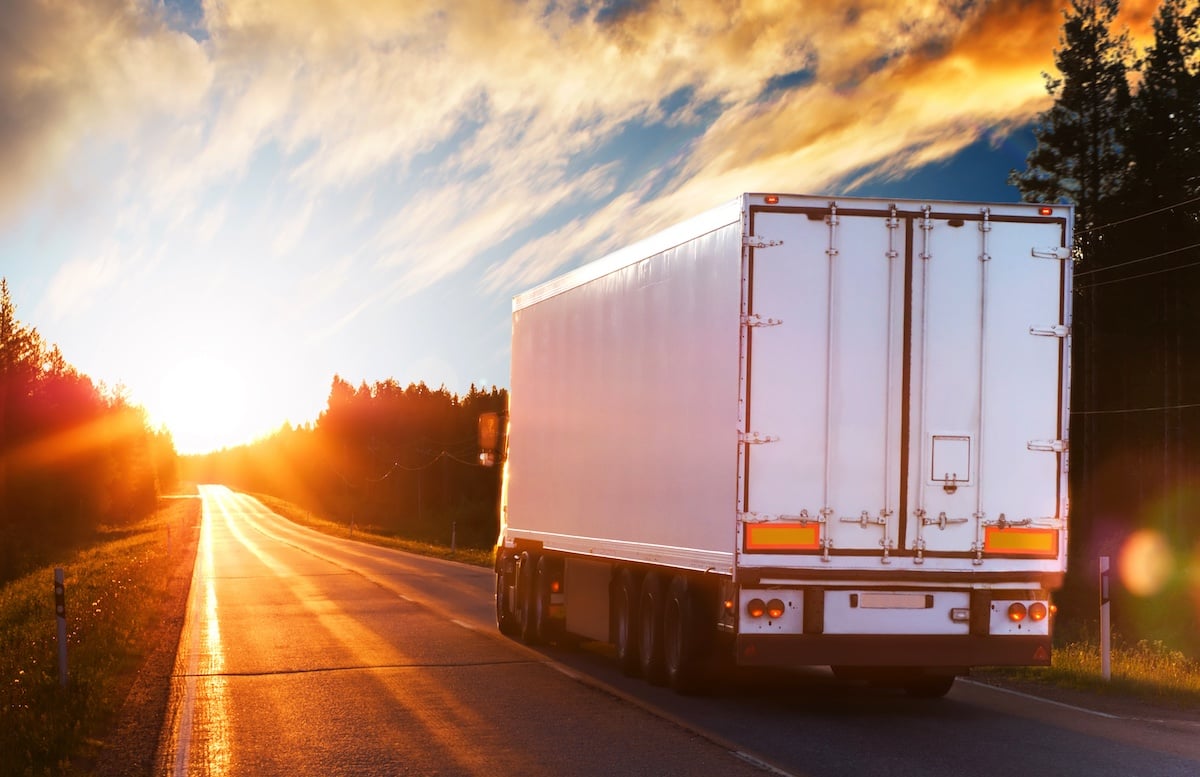 a truck driving off into the sunset, representing the importance of supplier collaboration