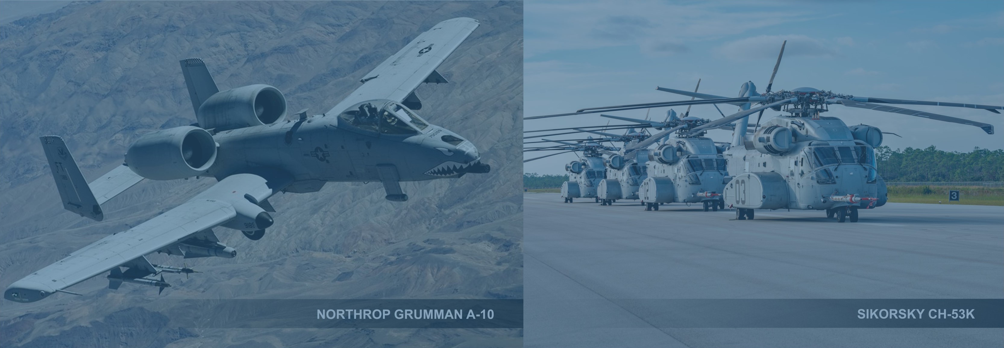 A-10 and CH-53K Hero Banner